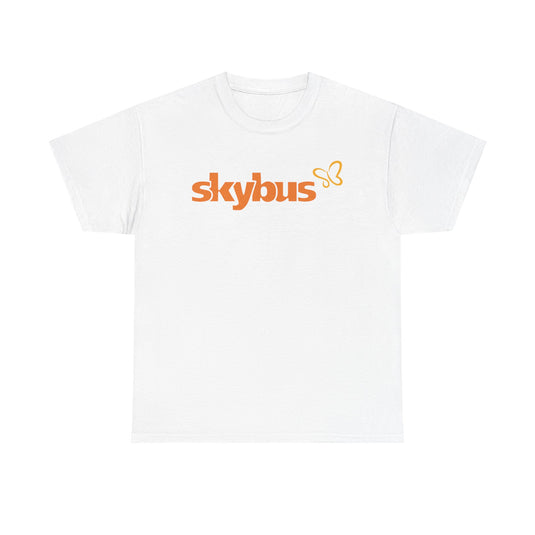 Skybus Australian Low Cost Carrier Orange Butterfly Logo Airline T-shirt