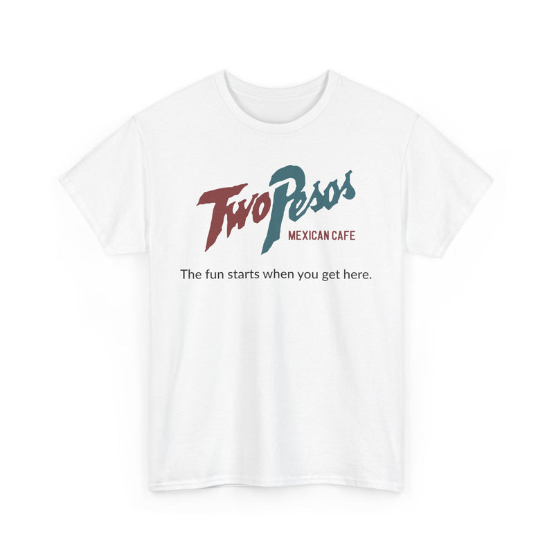 Load image into Gallery viewer, Two Pesos Mexican Cafe Vintage Restaurant Logo Chain T-Shirt
