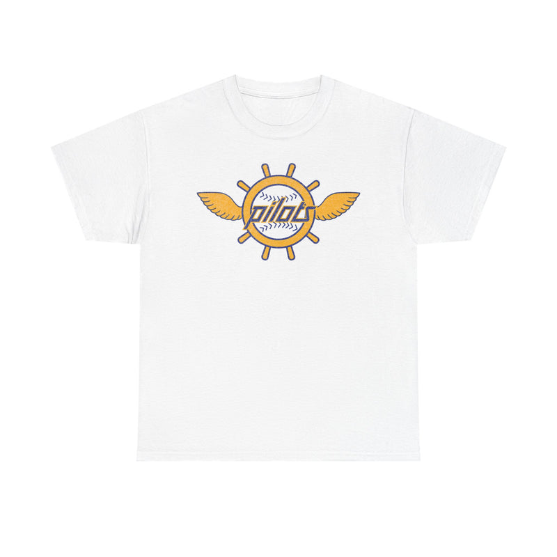 Load image into Gallery viewer, Seattle Pilots Gold Logo Nostalgic Retro Baseball Team T-shirt
