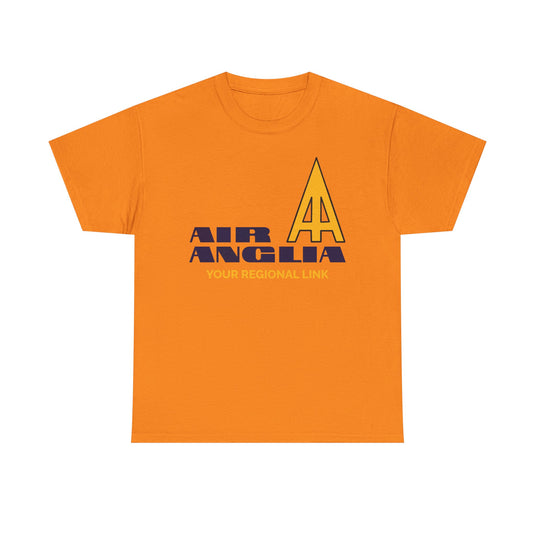 Air Anglia Your Regional Link Vintage Airline Logo British Aviation T-shirt