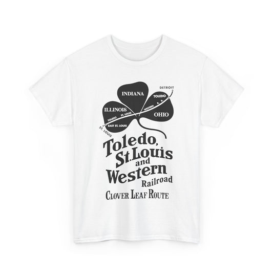 Toledo St Louis Western Clover Leaf Route Railroad Logo T-Shirt