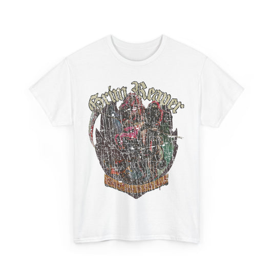 See You in Hell 1983 British Metal Rock Band Grim Reaper T-shirt