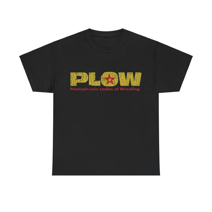 PLOW Pennsylvania Ladies Wrestling 1986 Distressed Print T-shirt