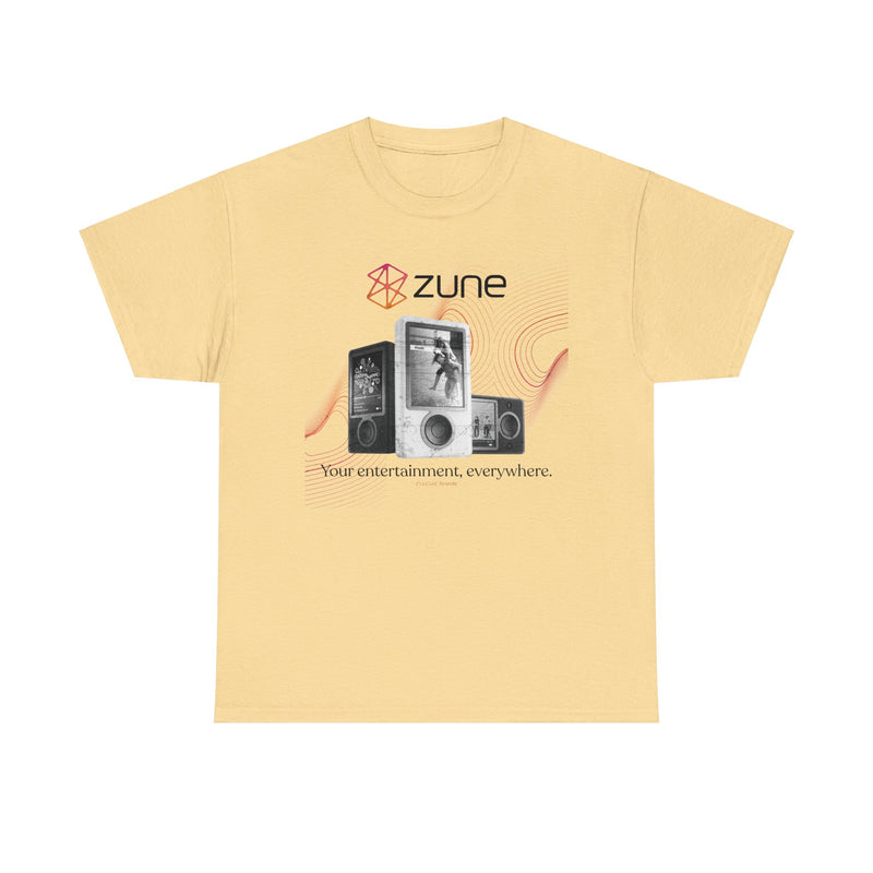 Load image into Gallery viewer, Zune Early Digital Music Player Nostalgic Tribute T-shirt
