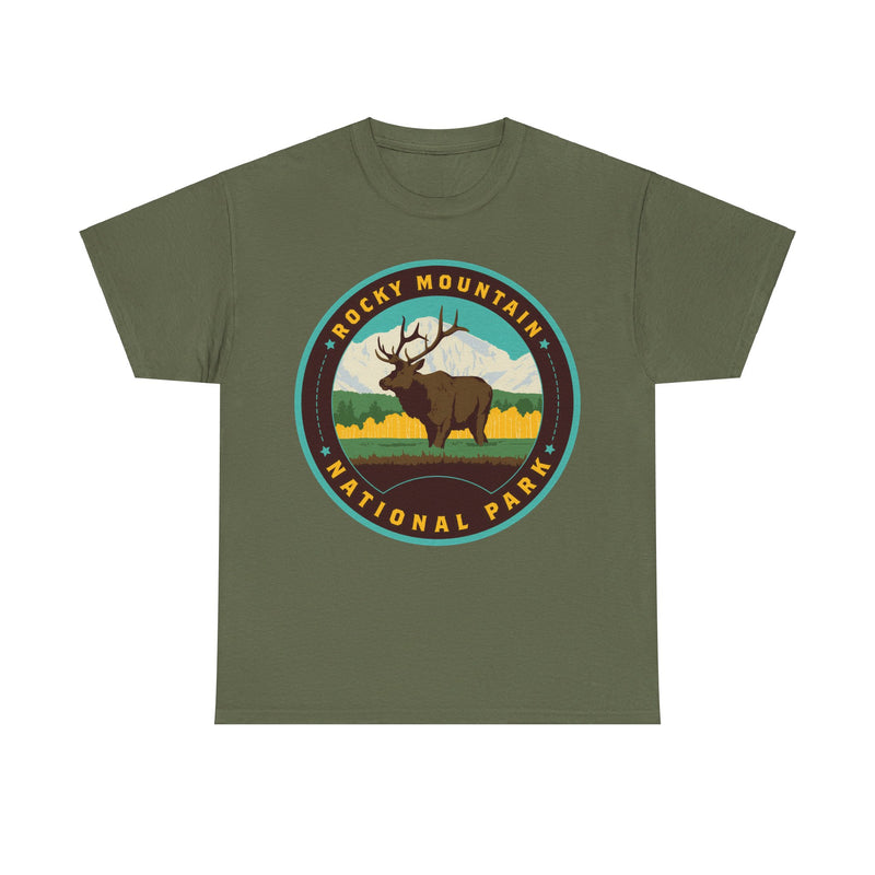 Load image into Gallery viewer, Rocky Mountain National Park Colorado Round Logo T-shirt
