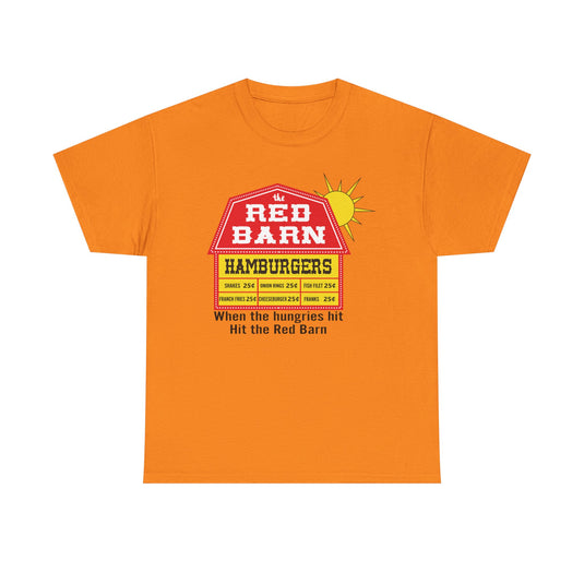 Red Barn Hamburgers Vintage Fast Food Logo Classic Chain Restaurant T-Shirt