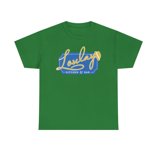 Loulay Kitchen & Bar T-Shirt - Restaurant Industry Defunct Logo Tee