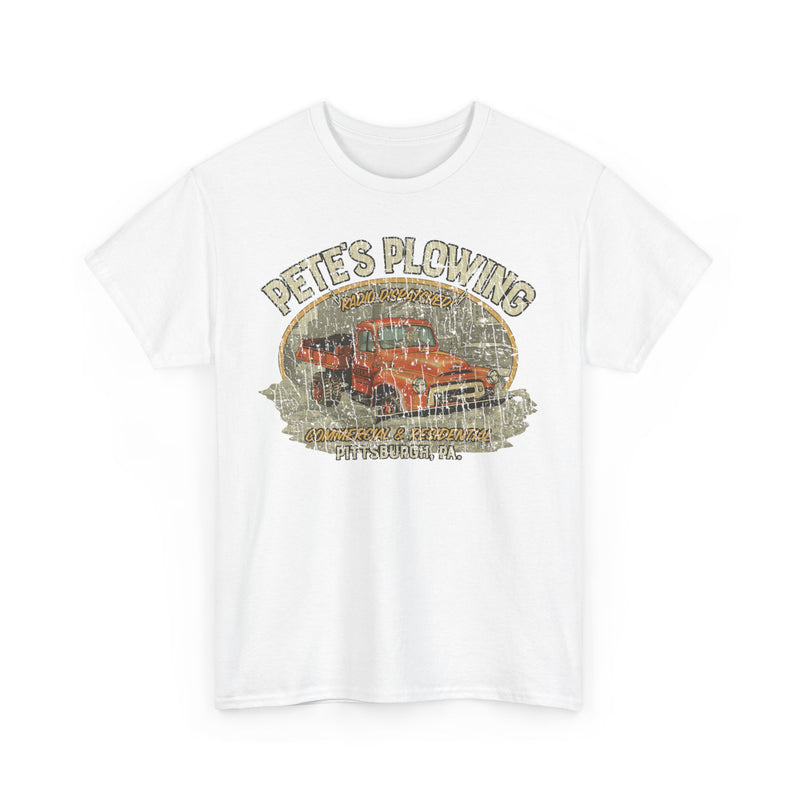 Load image into Gallery viewer, Petes Plowing Pittsburgh Pennsylvania Nostalgic T-shirt
