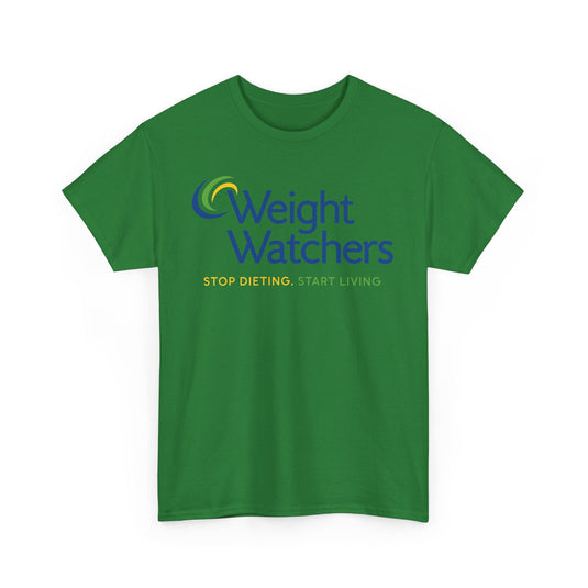 Weight Watchers Blue Green Yellow Logo Stop Dieting Start Living T-shirt