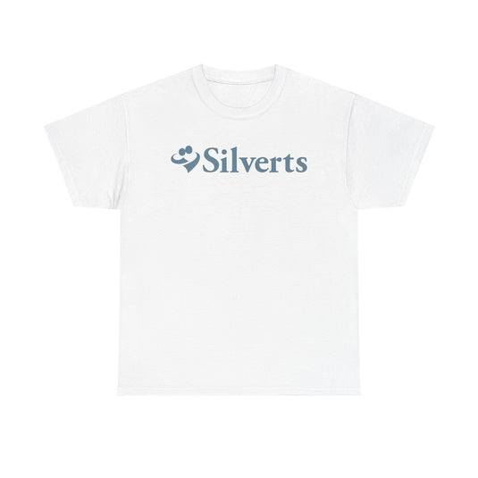 Silverts T-Shirt Blue Senior Care Adaptive Clothing Brand Logo Tee