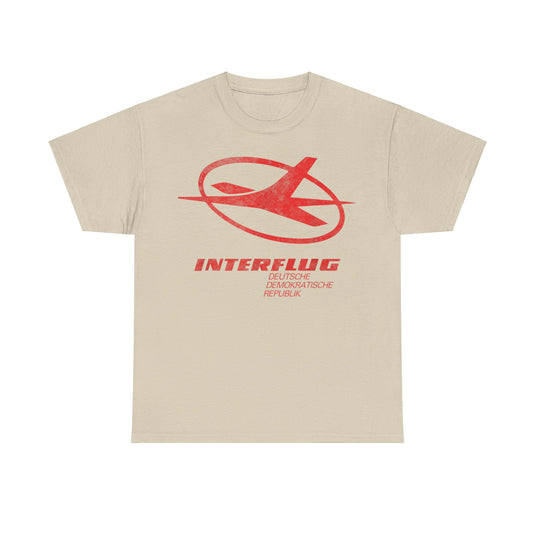 German Interflug Airlines Retro Nostalgic T-shirt