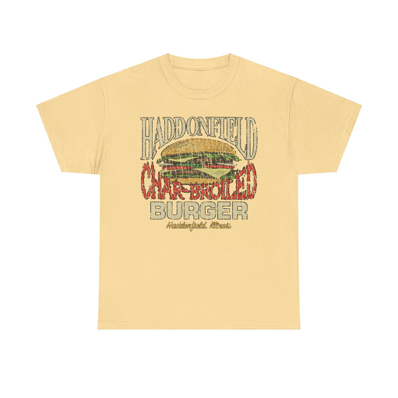 Load image into Gallery viewer, Haddonfield Char-Broiled Burger Illinois Restaurant T-shirt
