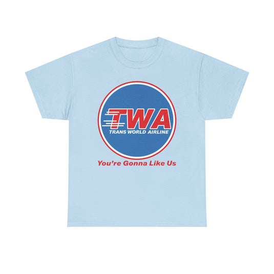 TWA Trans World Airline Classic Globe Logo Gonna Like Us T-shirt