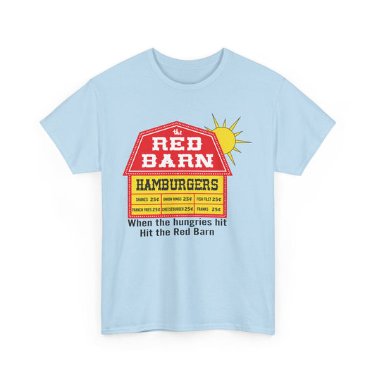 Red Barn Hamburgers Vintage Fast Food Logo Classic Chain Restaurant T-Shirt