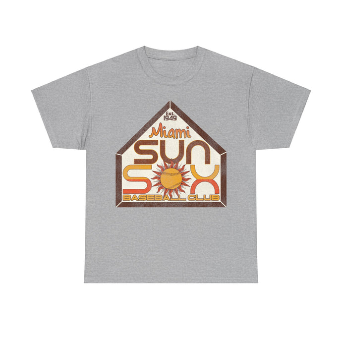 Miami Sun Sox Nostalgic Retro Baseball Team T-shirt