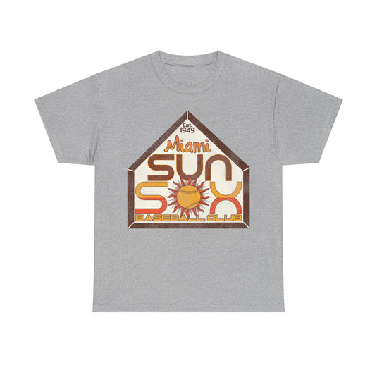 Miami Sun Sox Nostalgic Retro Baseball Team T-shirt