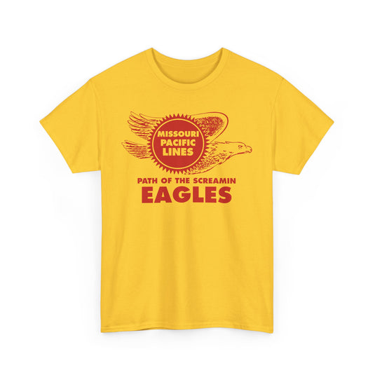 Missouri Pacific Lines Screaming Eagles Railroad Logo Vintage T-Shirt