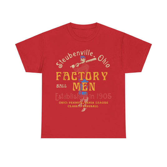 Steubenville Ohio Factory Men Nostalgic Retro Baseball Team T-shirt