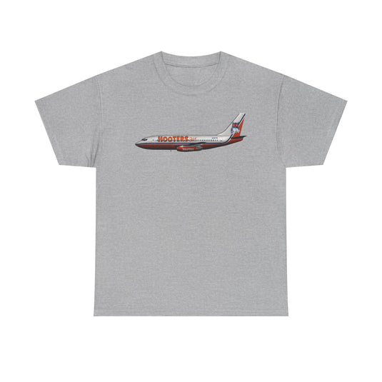 Hooters Air Orange Owl Novelty Airline Retro Aviation Memorabilia T-shirt