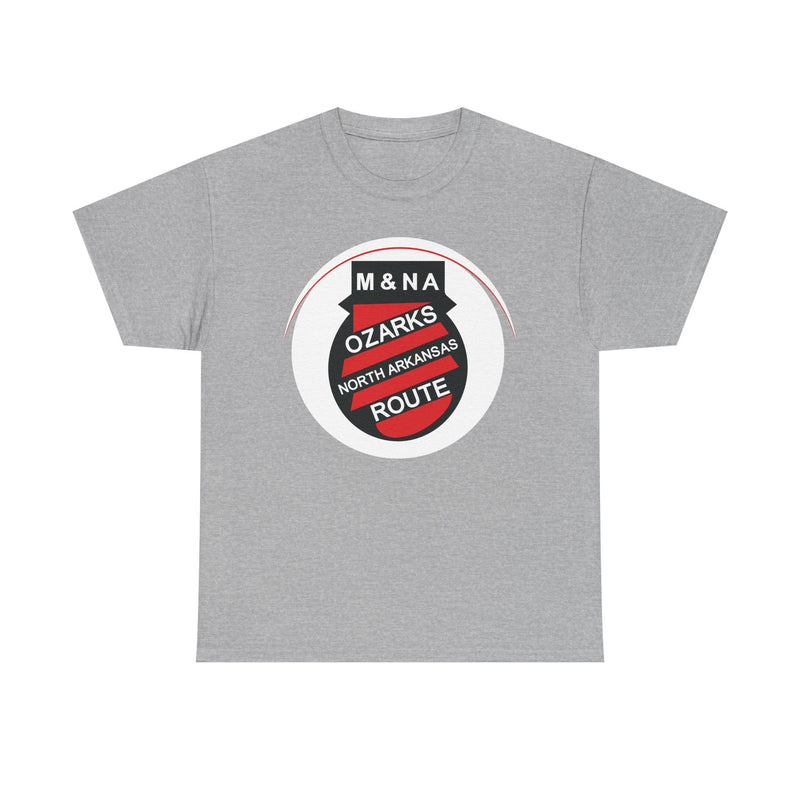 Load image into Gallery viewer, Missouri Arkansas Ozarks North Arkansas Route Railroad Logo T-Shirt
