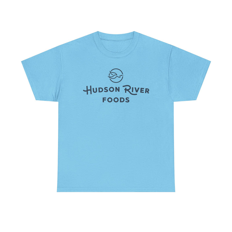 Load image into Gallery viewer, Hudson River Foods T-Shirt Defunct Food Company Bankrupt Logo Tee
