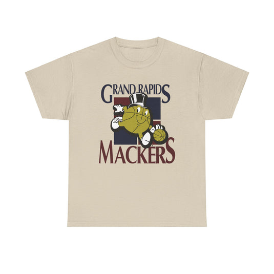 Grand Rapids Mackers Michigan CBA Basketball 1994-1996 T-shirt