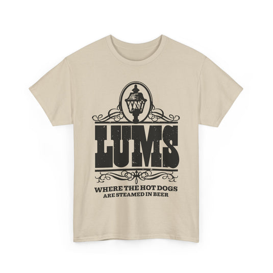 Lums Where Hot Dogs Are Steamed In Beer Vintage Logo T-Shirt