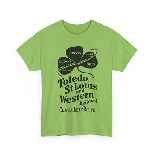 Toledo St Louis Western Clover Leaf Route Railroad Logo T-Shirt