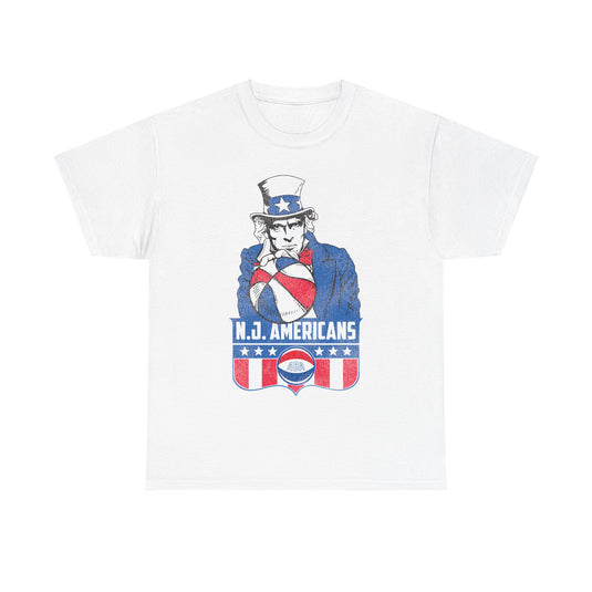 New Jersey Americans Uncle Sam Basketball Nostalgic Retro T-shirt