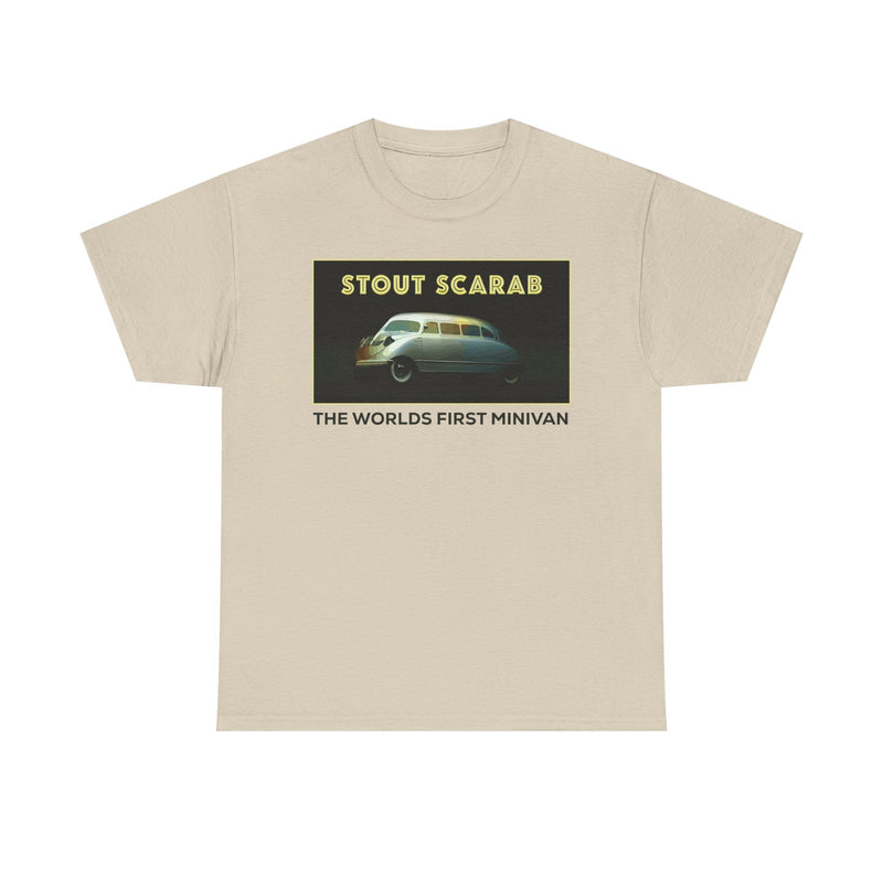 Load image into Gallery viewer, Stout Scarab The Worlds First Minivan Classic Automotive Logo T-shirt
