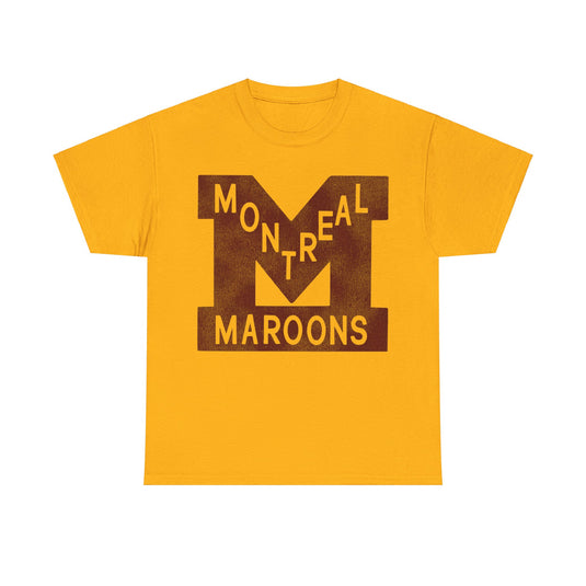 Montreal Maroons Logo Hockey Team T-shirt