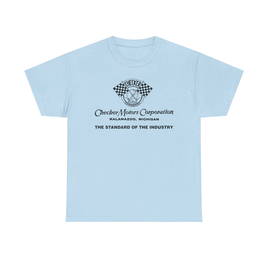 Vintage Checker Motors Kalamazoo Michigan Standard of Industry T-shirt