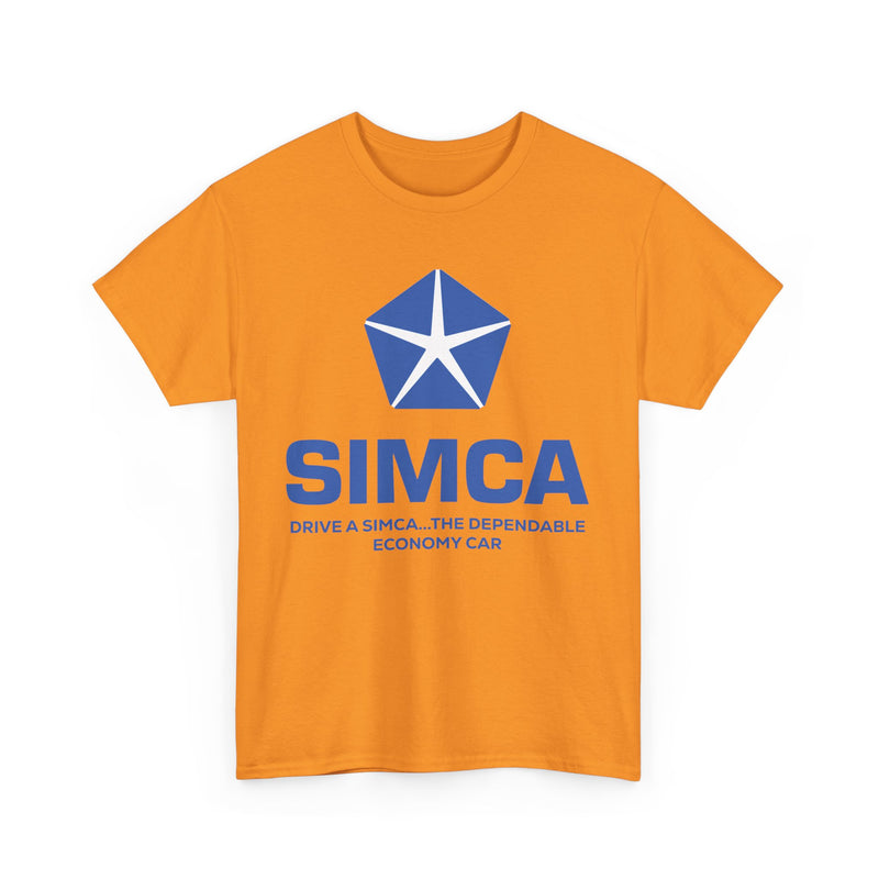 Load image into Gallery viewer, Simca Drive A Simca The Dependable Economy Car Vintage Logo T-shirt
