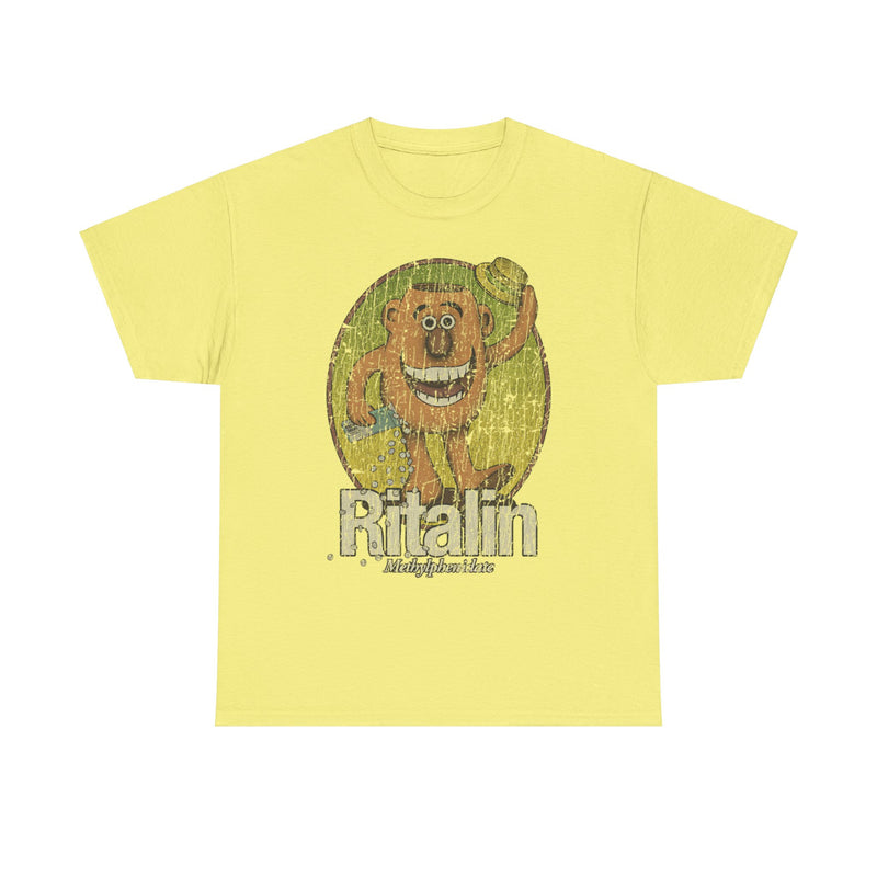 Load image into Gallery viewer, Ritalin Man 1975 Methylphenidate Advertising Logo T-shirt
