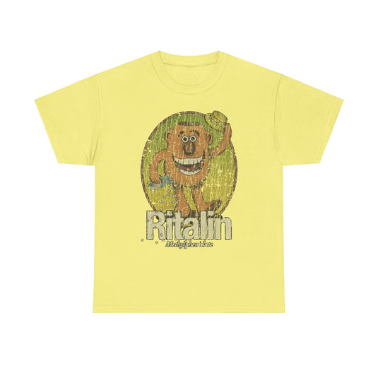 Ritalin Man 1975 Methylphenidate Advertising Logo T-shirt