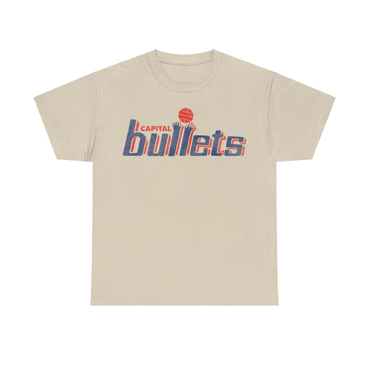 Capital Bullets Basketball Team Nostalgic Retro Logo T-shirt