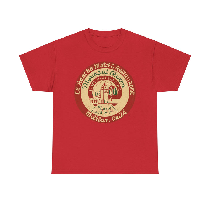 Load image into Gallery viewer, El Rancho Motel and Restaurant 1948 Millbrae California Restaurant T-shirt
