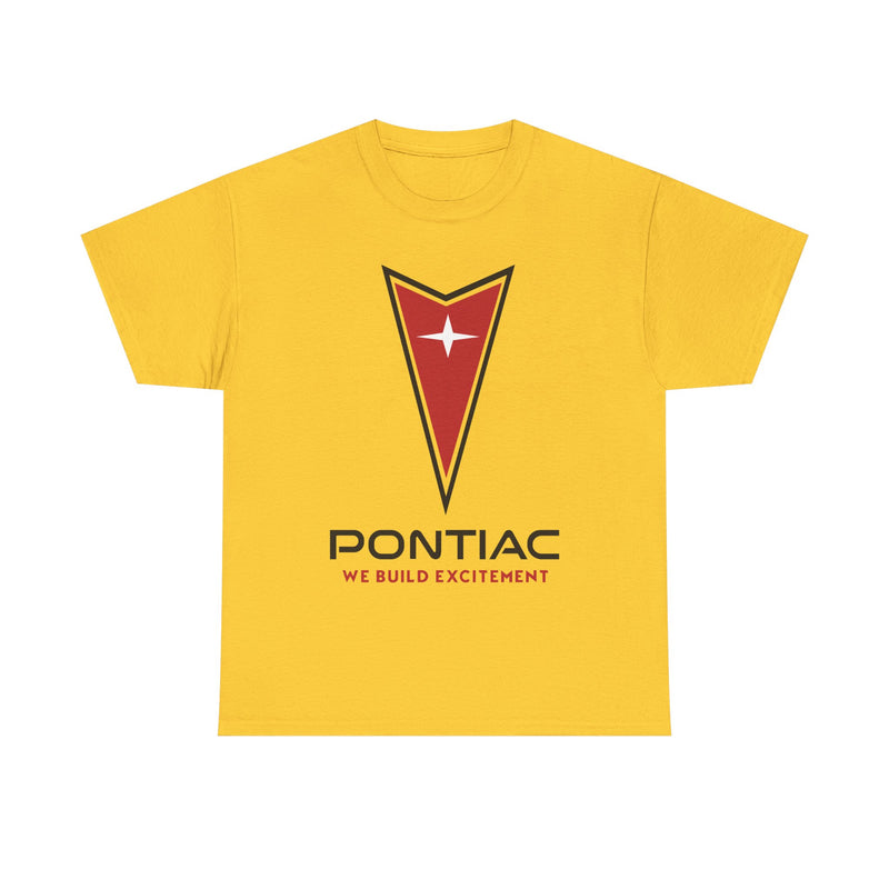 Load image into Gallery viewer, Pontiac We Build Excitement Red Arrow Star Logo Classic T-shirt
