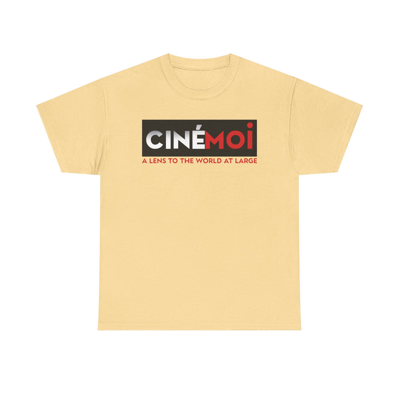Load image into Gallery viewer, Cinemoi A Lens To The World At Large Logo Graphic T-Shirt Rare Defunct Brand Tee
