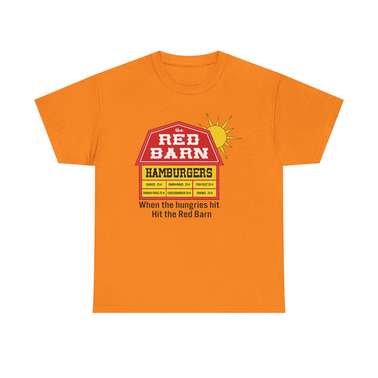 Red Barn Hamburgers Vintage Fast Food Logo Classic Chain Restaurant T-Shirt