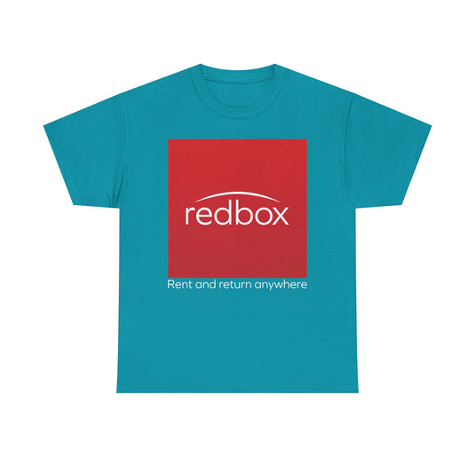 Redbox DVD Movie Rental Kiosk Red Square Logo Nostalgic T-shirt