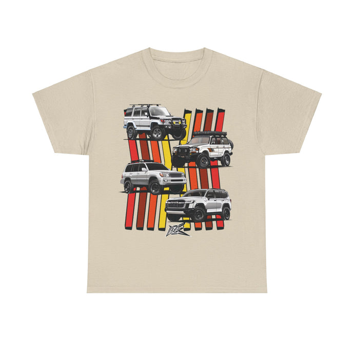 Toyota Land Cruiser Generations Retro TRD Racing Banner Car T-shirt