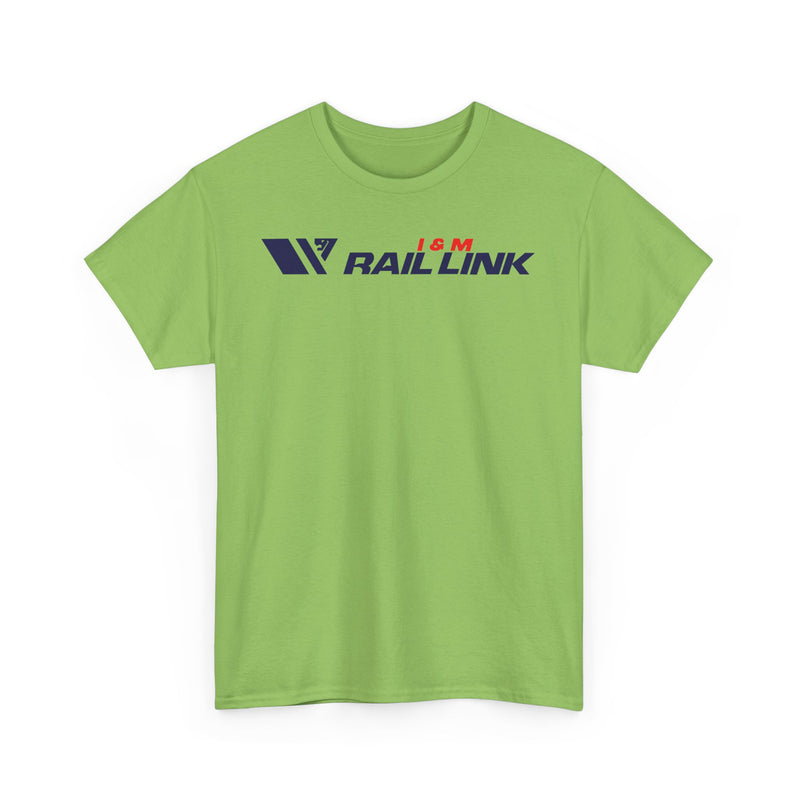 Load image into Gallery viewer, I&amp;M Rail Link Railroad Vintage Train Railway Logo T-Shirt
