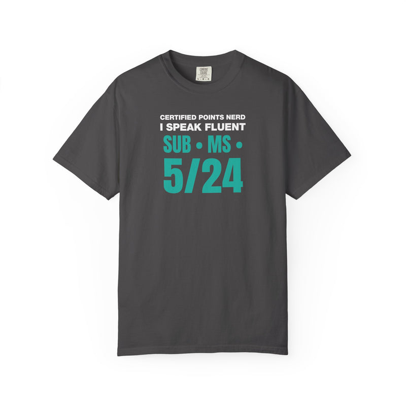 Load image into Gallery viewer, Credit Card Points Miles Fluent Jargon Funny Travel Teal T-shirt
