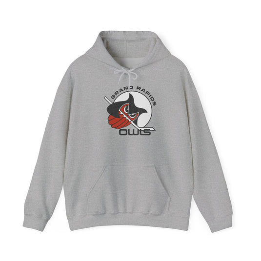 Grand Rapids Owls Michigan Hockey Nostalgic Logo Pullover Hoody