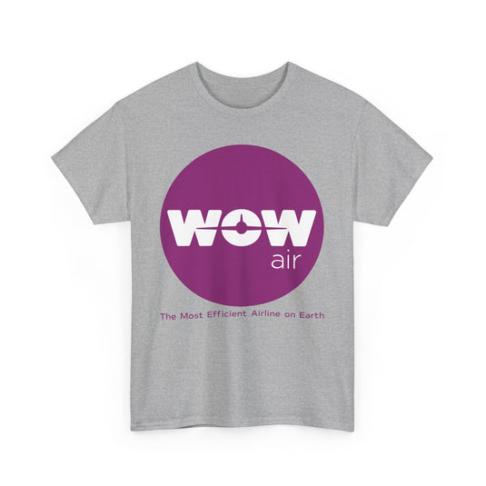 WOW Air Purple Logo Iceland Budget Airline Defunct Memorabilia T-shirt