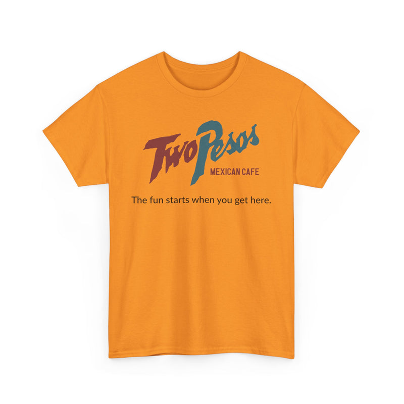 Load image into Gallery viewer, Two Pesos Mexican Cafe Vintage Restaurant Logo Chain T-Shirt
