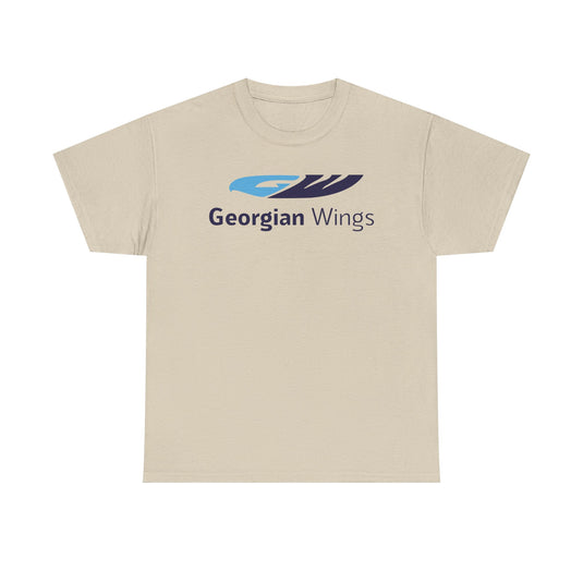Georgian Wings Airlines Retro Logo T-Shirt Rare Aviation