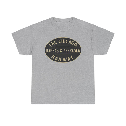 Chicago Kansas Nebraska Railway Vintage Railroad Logo T-Shirt
