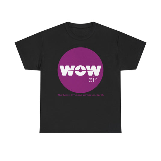 WOW Air Purple Logo Iceland Budget Airline Defunct Memorabilia T-shirt